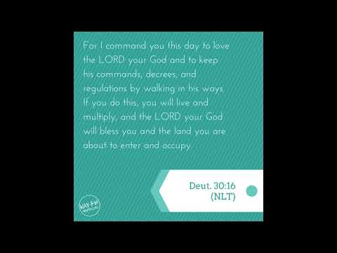 Bible Verse Of The Day (October 16, 2017): Deuteronomy 30:16