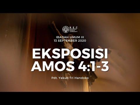 SIARAN KU 3 REC | 13 September 2020 | Eksposisi Amos 4:1-3 | Pdt. Yakub Tri Handoko