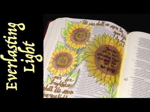 Bible Journaling with a Tip-In: God is our Everlasting Light (Isaiah 60:19)