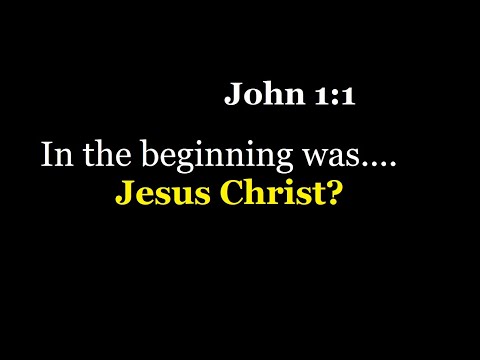 Is John 1:1 about the human person of Jesus Christ?