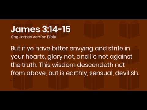 Bible Verse - Day 76 - JAMES 3:14-15 KJV