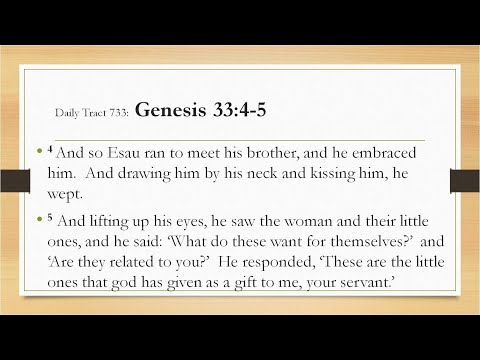 Dad’s Bible Tract 733 - Genesis 33:4-5