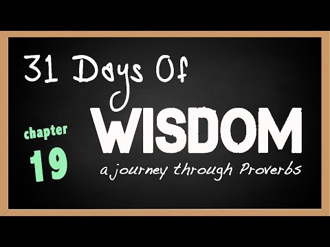 31 Days of Wisdom Proverbs 19