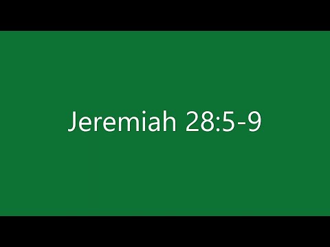 2020-06-28 Jeremiah 28:5-9