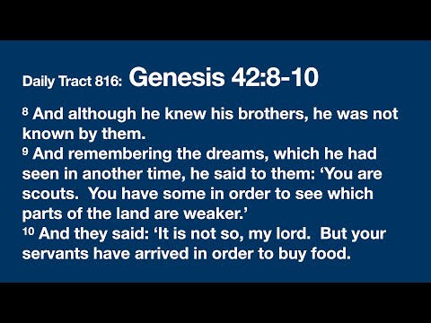 Dad’s Bible Tract 816 - Genesis 42:8-10