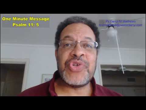 One Minute Message - Exam Time Is Coming - Psalm 11:5 #psalms #darrylmatthews