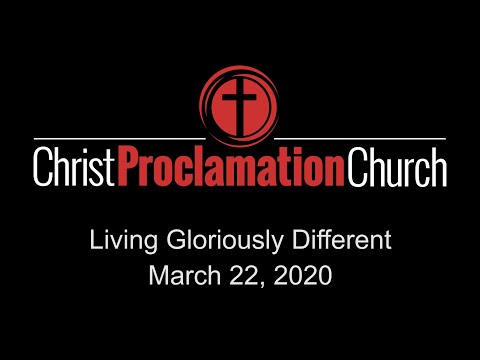 20200322 - Living Gloriously Different - Nehemiah 10:1-12:47 - Steve Thiel