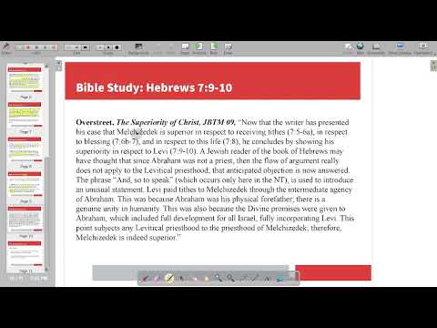 Bible Study Livestream: Hebrews 7:9-10
