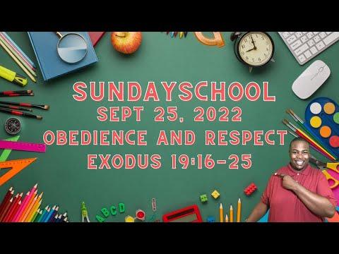 Sunday School Lesson "Obedience and Respect" Exodus 19:16-25