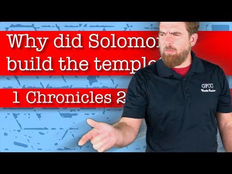 Why did Solomon build the temple? - 1 Chronicles 22:6-10