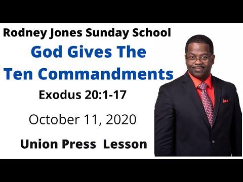 God Gives The Ten Commandments, Exodus 20:1-17, October 11, 2020, Sunday school lesson (UGP)