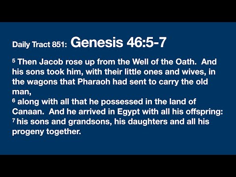 Dad’s Bible Tract 851 - Genesis 46:5-7