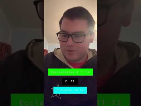 Nightly Devotion (4/2/2020) Ecclesiastes 6:11-12