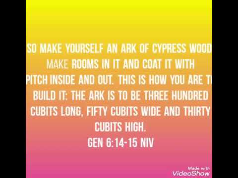 Genesis  6:14-15 Clear Instructions
