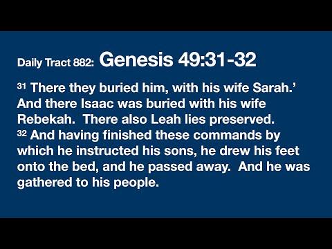 Dad’s Bible Tract 882 - Genesis 49:31-32
