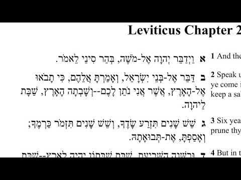 Leviticus 25:1-3 (Behar) in Hebrew
