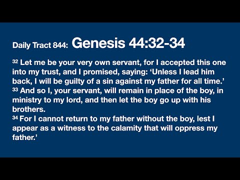 Dad’s Bible Tract 844 - Genesis 44:32-34