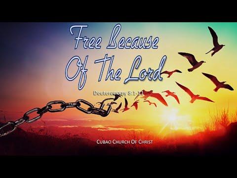 FREE BECAUSE OF THE LORD Deuteronomy 8:1-11