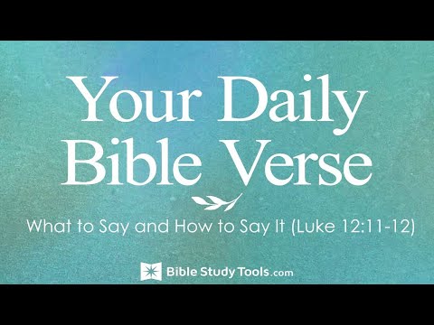 What to Say and How to Say It (Luke 12:11-12)