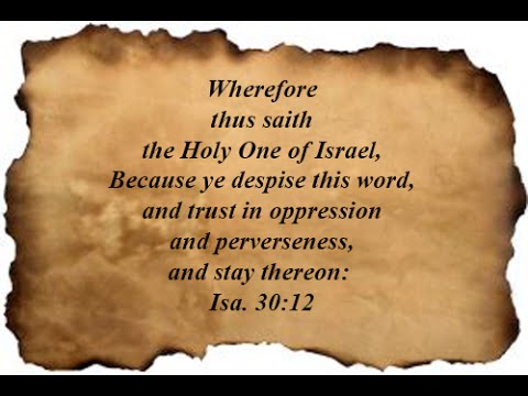 Isaiah 30:12