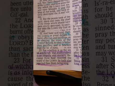 SMRF Club WED. 30th. Dec. 2020 1SAMUEL 15:8-35 &amp; 16:1-10