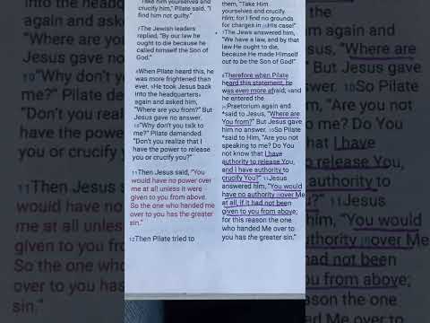 The reading of John 19:8–12