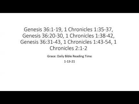 1-13-21 Genesis 36 & 1 Chronicles 1:35-2:2
