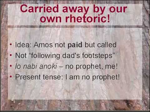 Amos 7:14 presuppositions and rhetoric
