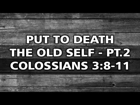 May 3, 2020 - "Put to Death the Old Self (Part 2)" - Colossians 3:8-11