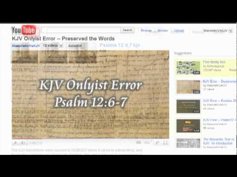 Video Response to: KJVOnly01 about Psalm 12:6-7