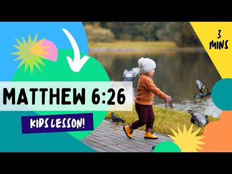 Kids Bible Devotional - God Cares for Us | Matthew 6:26