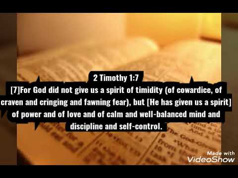 2 Timothy 1:7, Job 33:4, Matthew 7:16-20