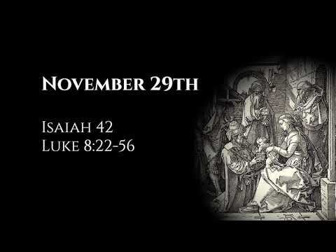 November 29th: Isaiah 42 & Luke 8:22-56