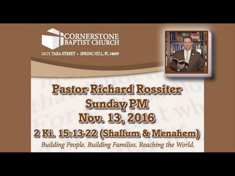 2 Kings 15:13-22 Shallum and Menahen study