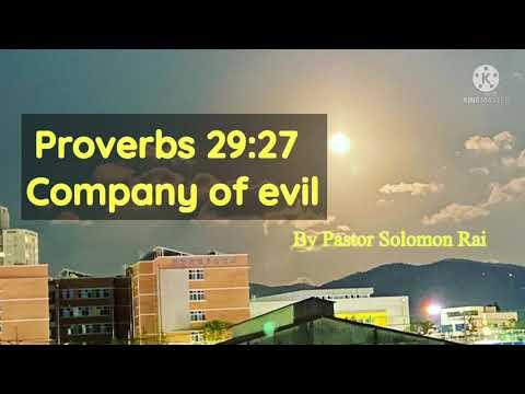Proverbs 29:27 Company of Evil