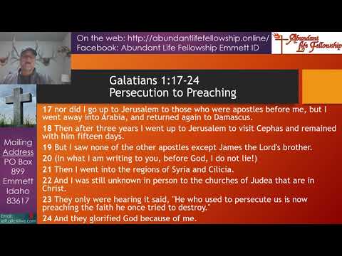 Paul's First Years in Christ - Romans 1:17-24
