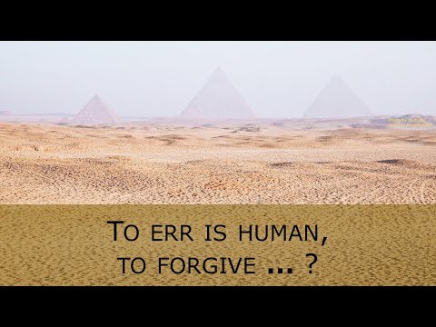 Exodus 34:6-7 - To Err Is Human, To Forgive...?