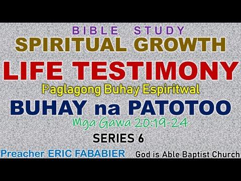 Spiritual Growth : Life Testimony (Acts 20:19-24) Series 6 - Bible Study by Preacher Eric Fababier