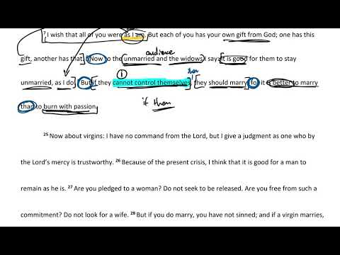 Passage Breakdown - 1 Corinthians 7:7-9; 25-28; 32 | Married or Single We Are His - Week 2