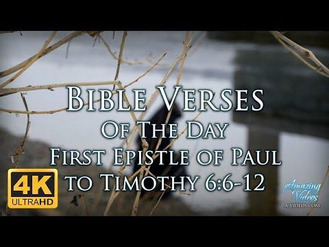 Bible Verses Of The Day: 1 Timothy 6:6-12 KJV Inspiring & Encouraging Devotional Video & Music