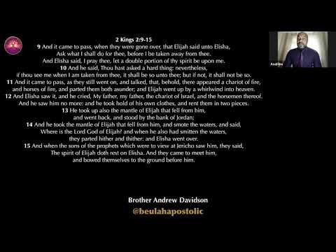 2 Kings 2:9-15 read by Brother Andrew Davidson - Sunday 30th August 2020