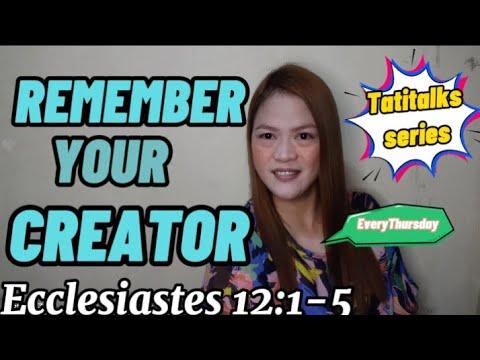 REMEMBER YOUR CREATOR ||ECCLESIASTES 12:1-5 #Tatitalks #onlinebibleStudy #Growfromhome