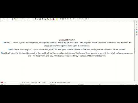 02 21 Scripture ZecharIAH 13:7 9