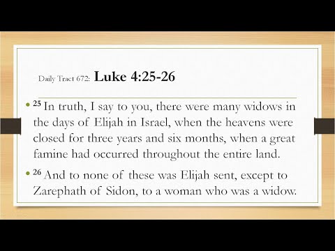 Dad’s Bible Tract 672 - Luke 4:25-26