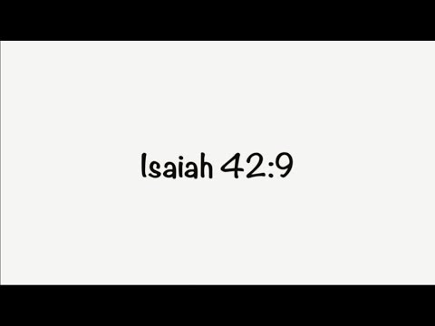 On Piano Singing Isaiah 42:9