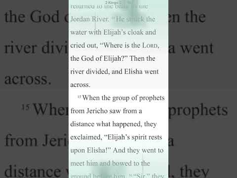 2 Kings 2:13-15 #elijah #elisha #godspower #prophet #spirit  #annointing
