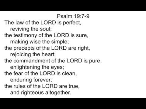 19 Psalm 19:7-9