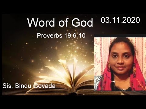 03.11.2020 Bible Reading, Proverbs 19:6-10