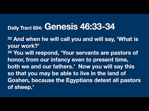 Dad’s Bible Tract 854 - Genesis 46:33-34