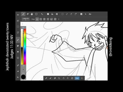 1 Minute Speedpaint Bible - Judges 11:33 - Jephthah Devastated 20 Towns